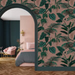 Lush Tropical Jungle Leaves – Pink